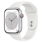 Apple Watch Series 8 GPS + Cellular 45mm Silver Aluminum Case with White Sport Band - Regular