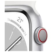 Apple Watch Series 8 GPS + Cellular 45mm Silver Aluminum Case with White Sport Band - Regular