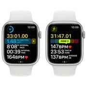 Apple Watch Series 8 GPS + Cellular 45mm Silver Aluminum Case with White Sport Band - Regular