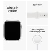 Apple Watch Series 8 GPS + Cellular 45mm Silver Aluminum Case with White Sport Band - Regular
