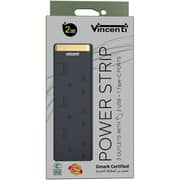 Vincenti VPCMBG-32U 3 Way Extension Socket With USB-C Port