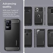 Spigen Rugged Armor designed for Xiaomi Poco F4 case cover - Matte Black