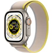 Apple Watch Ultra GPS + Cellular, 49mm Titanium Case with Beige Yellow Trail Loop - Small/Medium – Middle East Version