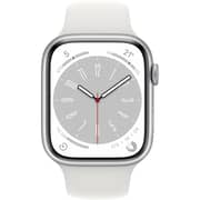 Apple Watch Series 8 GPS 41mm Silver Aluminum Case with White Sport Band - Regular – Middle East Version