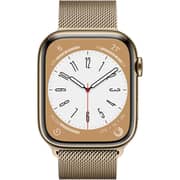 Apple Watch Series 8 GPS + Cellular 45mm Gold Stainless Steel Case with Gold Milanese Loop