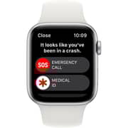 Apple Watch SE GPS + Cellular 44mm Silver Aluminum Case with White Sport Band - Regular – Middle East Version