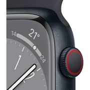 Apple Watch Series 8 GPS + Cellular 41mm Midnight Aluminum Case with Midnight Sport Band - Regular – Middle East Version