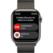 Apple Watch Series 8 GPS + Cellular 41mm Graphite Stainless Steel Case with Graphite Milanese Loop – Middle East Version