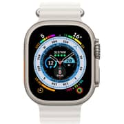 Apple Watch Ultra GPS + Cellular, 49mm Titanium Case with White Ocean Band – Middle East Version