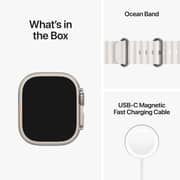 Apple Watch Ultra GPS + Cellular, 49mm Titanium Case with White Ocean Band – Middle East Version
