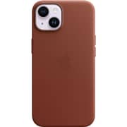 Apple iPhone 14 Leather Case Umber with MagSafe