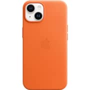 Apple iPhone 14 Leather Case Orange with MagSafe