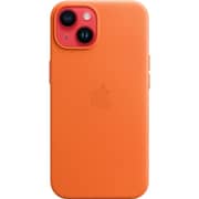 Apple iPhone 14 Leather Case Orange with MagSafe