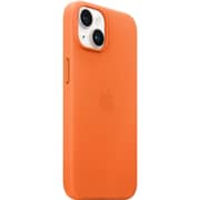Apple iPhone 14 Leather Case Orange with MagSafe