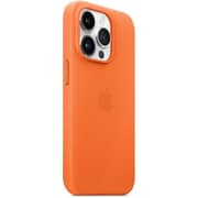 Apple iPhone 14 Pro Leather Case Orange with MagSafe
