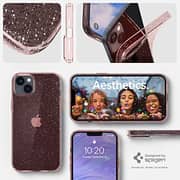 Spigen Liquid Crystal Glitter designed for iPhone 14 case cover - Rose Quartz