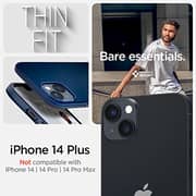 Spigen Thin Fit designed for iPhone 14 Plus case cover - Navy Blue