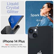 Spigen Liquid Crystal Glitter designed for iPhone 14 Plus case cover - Crystal Quartz