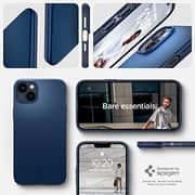 Spigen Thin Fit designed for iPhone 14 case cover - Navy Blue