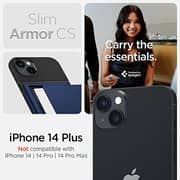 Spigen Slim Armor CS designed for iPhone 14 Plus case cover (2022) - Navy Blue