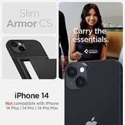 Spigen Slim Armor CS designed for iPhone 14 case cover (2022) - Black