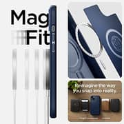 Spigen Mag Armor (MagFit) compatible with Magsafe designed for iPhone 14 case cover (2022) - Navy Blue