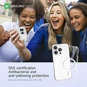 Amazing Thing Minimal MAG Drop Proof designed for iPhone 14 Pro MAX compatible with MagSafe case cover - Clear