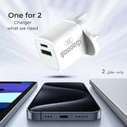 Glassology 30W USB A & C Dual Fast Charger Compact Smart Travel Wall Charger, 2 Port PD 3.0 USB C Power Adapter White