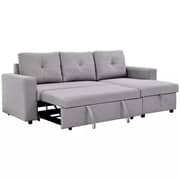 Galaxy Design Dewan Sofa Cum Bed With Caution Color Grey Size L x W x H 210 x 150 x 75 cm Model - GDF-S04GR.