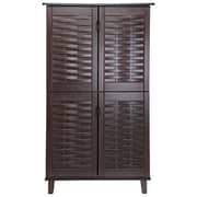 Galaxy Design 4 Door Wooden Shoe Rack & Organizer Dark Brown Colour Size L x W x H 80 x 40 x 130 cm Model - GDF-1518.
