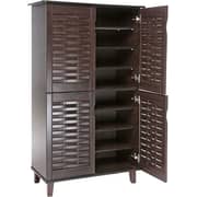 Galaxy Design 4 Door Wooden Shoe Rack & Organizer Dark Brown Colour Size L x W x H 80 x 40 x 130 cm Model - GDF-1518.