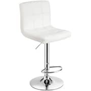 Galaxy Design Adjustable Bar Stools PU Leather Swivel Lift Kitchen Counter Pub Chair White Color Size L x W x H 40 x 40 x 110 cm Model - GDF-J201.