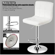 Galaxy Design Adjustable Bar Stools PU Leather Swivel Lift Kitchen Counter Pub Chair White Color Size L x W x H 40 x 40 x 110 cm Model - GDF-J201.