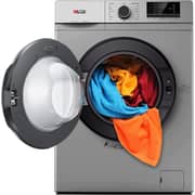 Milton 7Kg Front Load Washing Machine With Steam Wash,Quick Wash & All Programmers Economic Washer, Energy Saving With Silver Color & 1200 RPM Model - AAEKG7010L21UD1 - 1 Year Full Warranty.