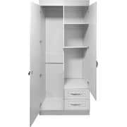 Galaxy Design 2 Door Wooden Cupboard White Color Size L x W x H 90 x 50 x 210 cm Model - GDF-8813.