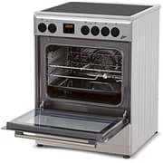 Milton Freestanding Electric Ceramic Cooker Vitro Stainless Steel With Electric Oven With Cooling Fan & LED Digital Timer Color Silver Size L x W x H 60 x 60 x 85 cm Model - FS6060VTCS -1 Year Brand Warranty.