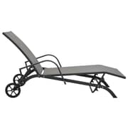 vidaXL Sun Lounger Steel and Textilene