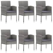 vidaXL 7 Piece Garden Dining Set Grey