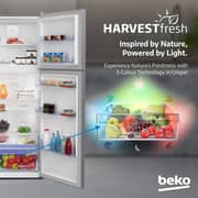 Beko 550L Top Mount Refrigerator, NeoFrost Dual Cooling, Silver - RDNT550XS