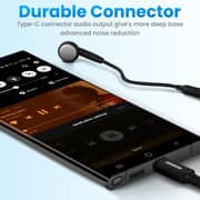 Remson Wired Mono Single USB-C Connector Headphone Black