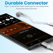 Remson Wired Mono Single USB-C Connector Headphone White