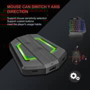 HXSJ P6 Keyboard and Mouse Adapter Portable Mice Converter Replacement for N-Switch PS4 PS3 XBox One 360 with Four-color Breathing Light