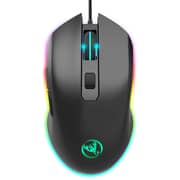 HXSJ A866 USB 6400dpi Four-speed Adjustable RGB Light-emitting Wired Game Optical Mouse, Cable Length: 1.5m