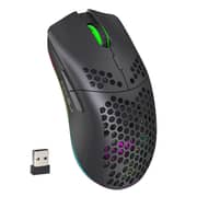 HXSJ T66 RGB 2.4G Wireless Gaming Mouse RGB Lighting Charging Mouse with Adjustable DPI Ergonomic Design for Desktop Laptop Black