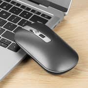 HXSJ M30 Rechargeable Wireless Mouse 2.4GHz Mice 1600DPI Metal Scroll Wheel For Working Office Grey