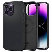 Spigen Silicone Fit (MagFit) compatible with MagSafe designed for iPhone 14 Pro Max case cover (2022) - Black