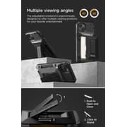 VRS Design Damda Glide Hybrid designed for iPhone 14 PLUS case cover wallet [Semi Automatic] slider Credit card holder Slot [3-4 cards] & Kickstand - Black Groove