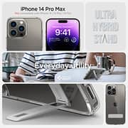 Spigen Ultra Hybrid S designed for iPhone 14 Pro Max case cover (2022) - Crystal Clear