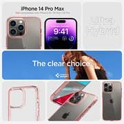 Spigen Ultra Hybrid designed for iPhone 14 Pro Max case cover - Rose Crystal