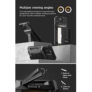 VRS Design Damda Glide Hybrid designed for iPhone 14 Pro MAX case cover wallet [Semi Automatic] slider Credit card holder Slot [3-4 cards] & Kickstand - Black Groove